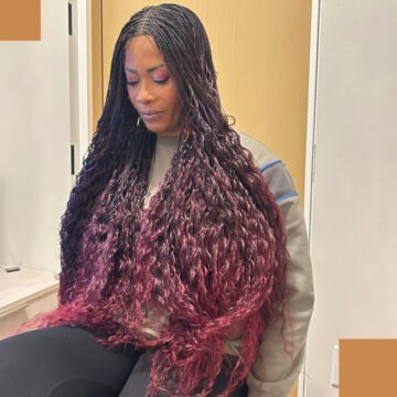 Deep wave braiding hair