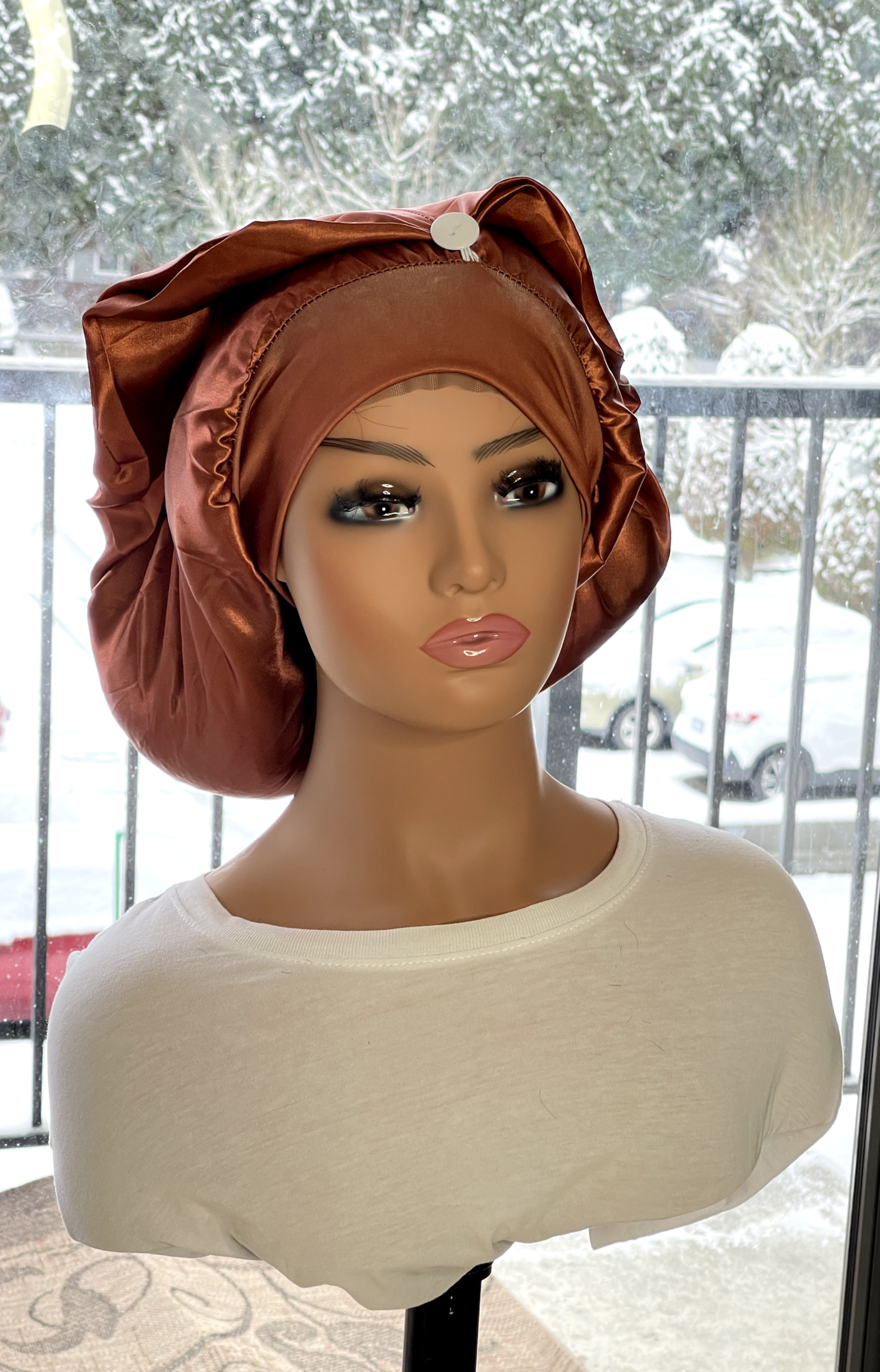 Long Satin Bonnet