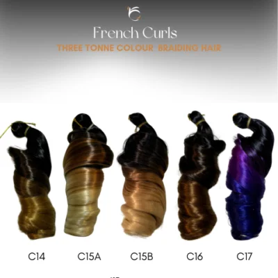 Three Tone French Curls Braiding Hair