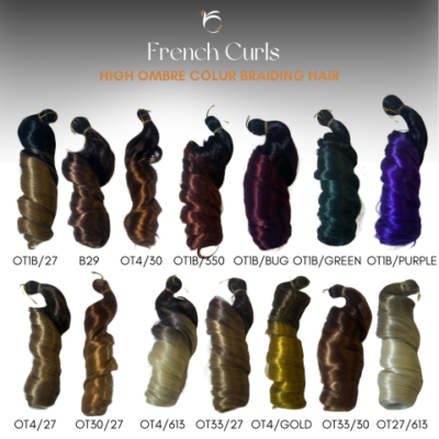 2 Tonne Colour French Curls Braiding Hair