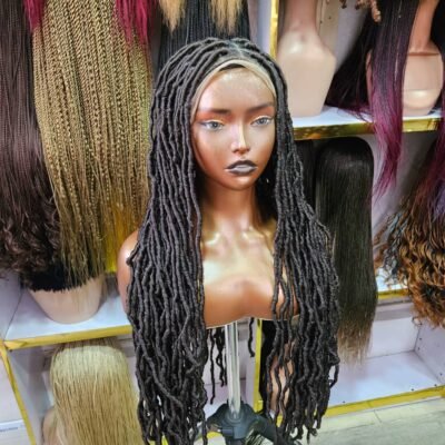 Black Full Lace Nu Loc Wig (Ready to Ship)