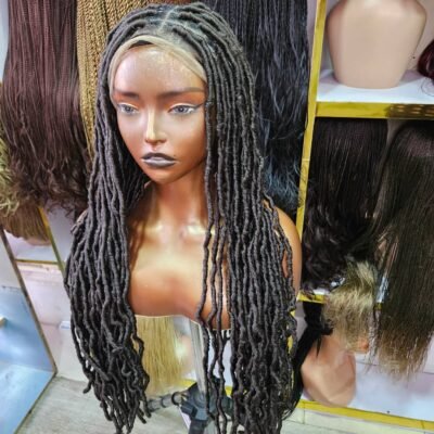Black Full Lace Nu Loc Wig (Ready to Ship)