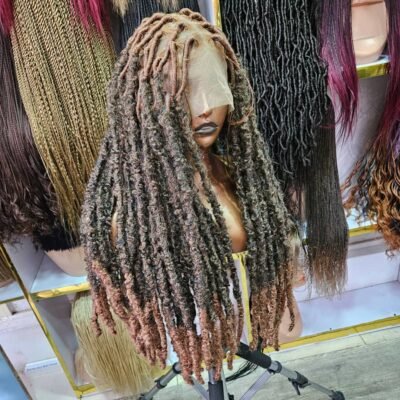 T30 Full Lace Butterfly Loc Wig (Ready to Ship) w Brown Roots finalize