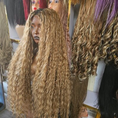 Closure Dark Roots Boho Wig - colour 27 Deep Wave (Ready to Ship)