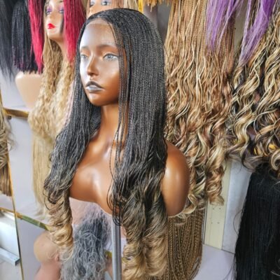 T27 Closure Micro Twists French Curls Wig (Ready to Ship)
