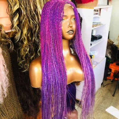 Crinkle Curl Wig - Pink/Purple (Ready to Ship)
