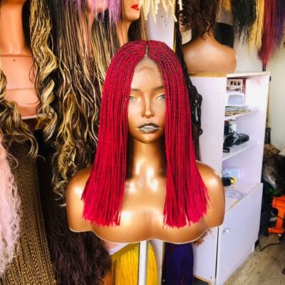 Kim K Micro Twist Bob Wig - Blood Red (Ready to Ship)