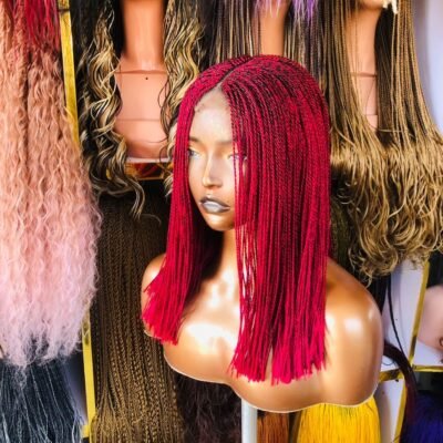 Kim K Micro Twist Bob Wig - Blood Red (Ready to Ship)