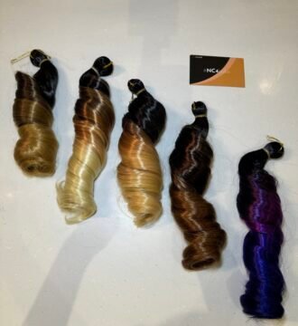 three tone French curl braiding hair
