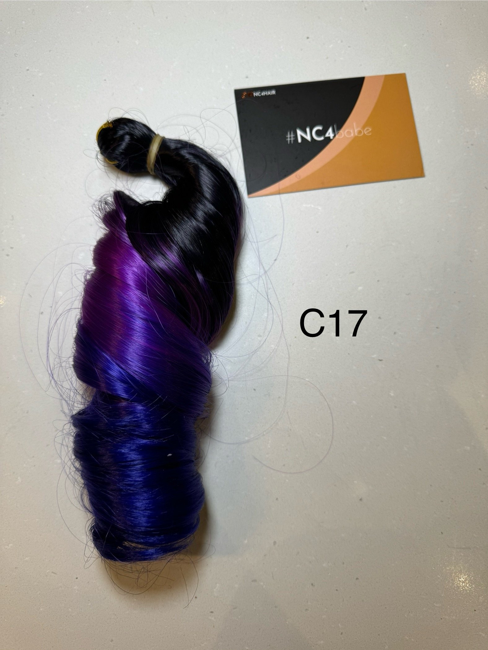 C17 French curl braiding hair