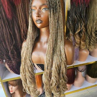 Dark root XS Mixed Colours French Curls Wig- Custom