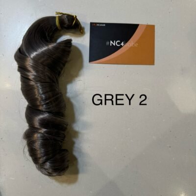 GREY french curl braiding hair