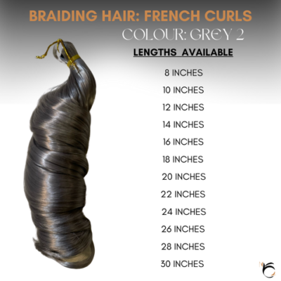 French Curls (Wholesale) - Colour GREY 2