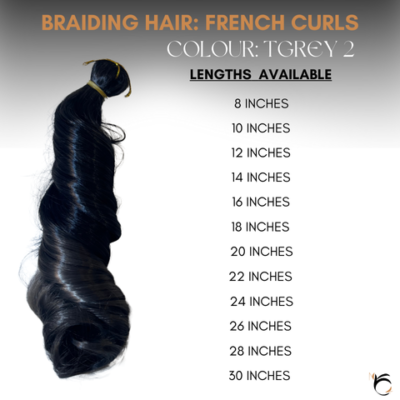 French Curls (Wholesale) - Colour T1B/Grey 2