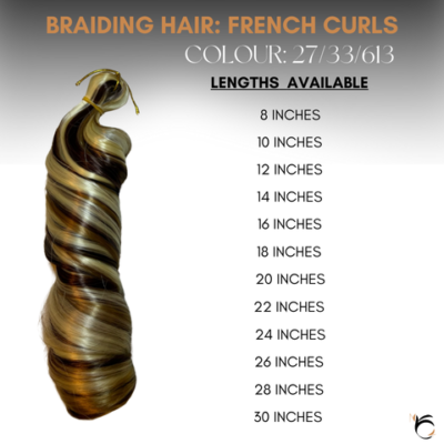 French Curls (Wholesale) - Colour 27/33/613