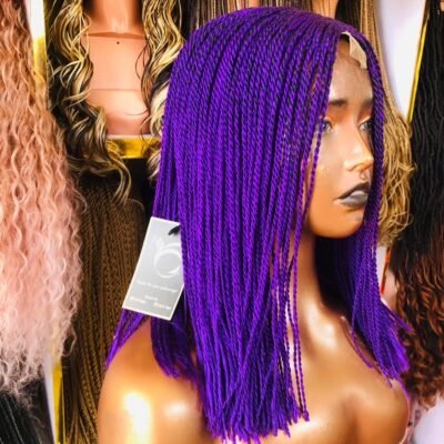 Kim K Small Twist Bob Wig - Dark Purple (Ready to Ship) (Copy)