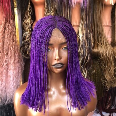 Kim K Small Twist Bob Wig - Dark Purple (Ready to Ship) (Copy)