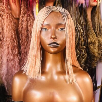 Kim K Micro Twist Bob Wig - Cream Pink (Ready to Ship)