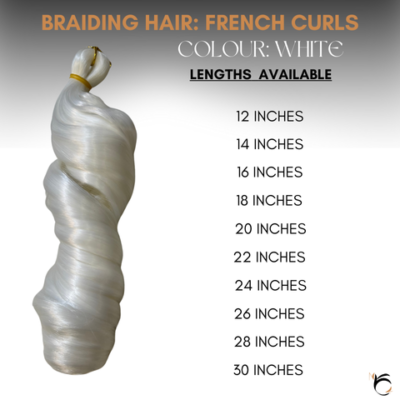 French Curls (Wholesale) - Colour WHITE