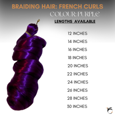 French Curls (Wholesale) - Colour PURPLE