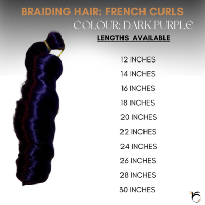 French Curls (Wholesale) - Colour DARK PURPLE