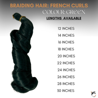 French Curls (Wholesale) - Colour GREEN