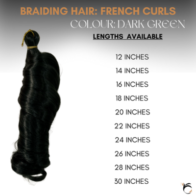 French Curls (Wholesale) - Colour DARK GREEN