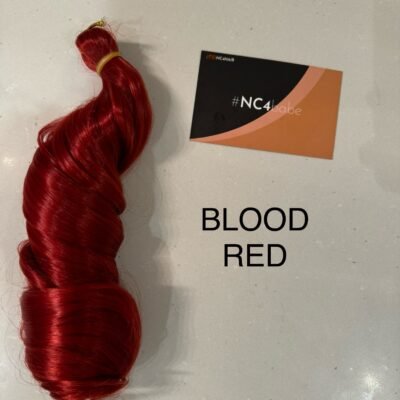 red French curl braiding hair