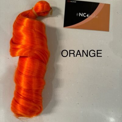 orange French curl braiding hair