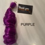 purple French curl braiding hair