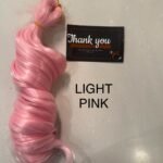 light pink French curl braiding hair