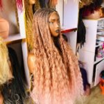 Dark Roots Micro Deep Wave Braided Wig - Colour T30/Pink (Ready to Ship) - Image 2