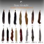 NC4 bone straight braiding hair colour chart showing 15 natural colours