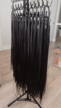 bone straight braiding hair separated