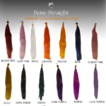 NC4 coloured bone straight braiding hair colour chart showing 13 vibrant shades