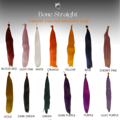 Vibrant Colour Bone Straight Braiding Hair