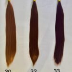 Close-up of silky bone straight braiding hair in colour [27]