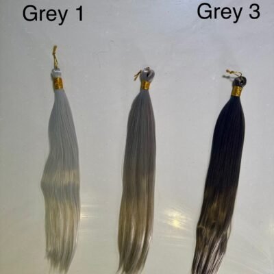 Grey bone straight braiding hair in [GREY 2]